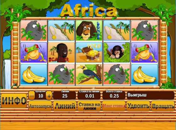 Анимация слота Африка для казино