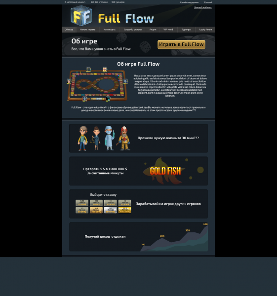 Страница об игре (проект Full Flow)
