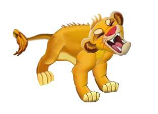 Сердитый лев для аналога игры Sims